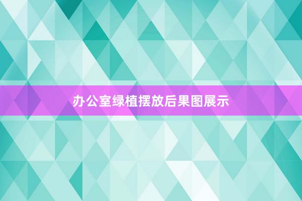 办公室绿植摆放后果图展示