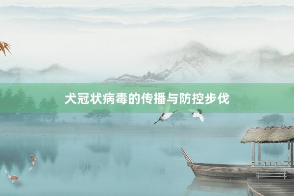 犬冠状病毒的传播与防控步伐